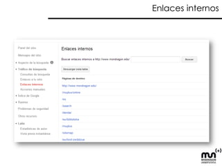 Cómo utilizar los datos de consulta de búsqueda 
•Revisa la lista de consultas para ver las palabras clave esperadas. 
•Compara las impresiones y el CTR para identificar el modo en que puedes mejorar tu contenido. 
•Encuentra consultas con buena posición media y CTR bajo ¿Por qué ocurre?  