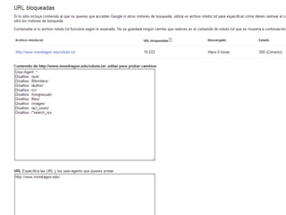 Ejercicio – Palabras Clave de contenido 
Verifica que las palabras clave de contenido sean las esperadas  