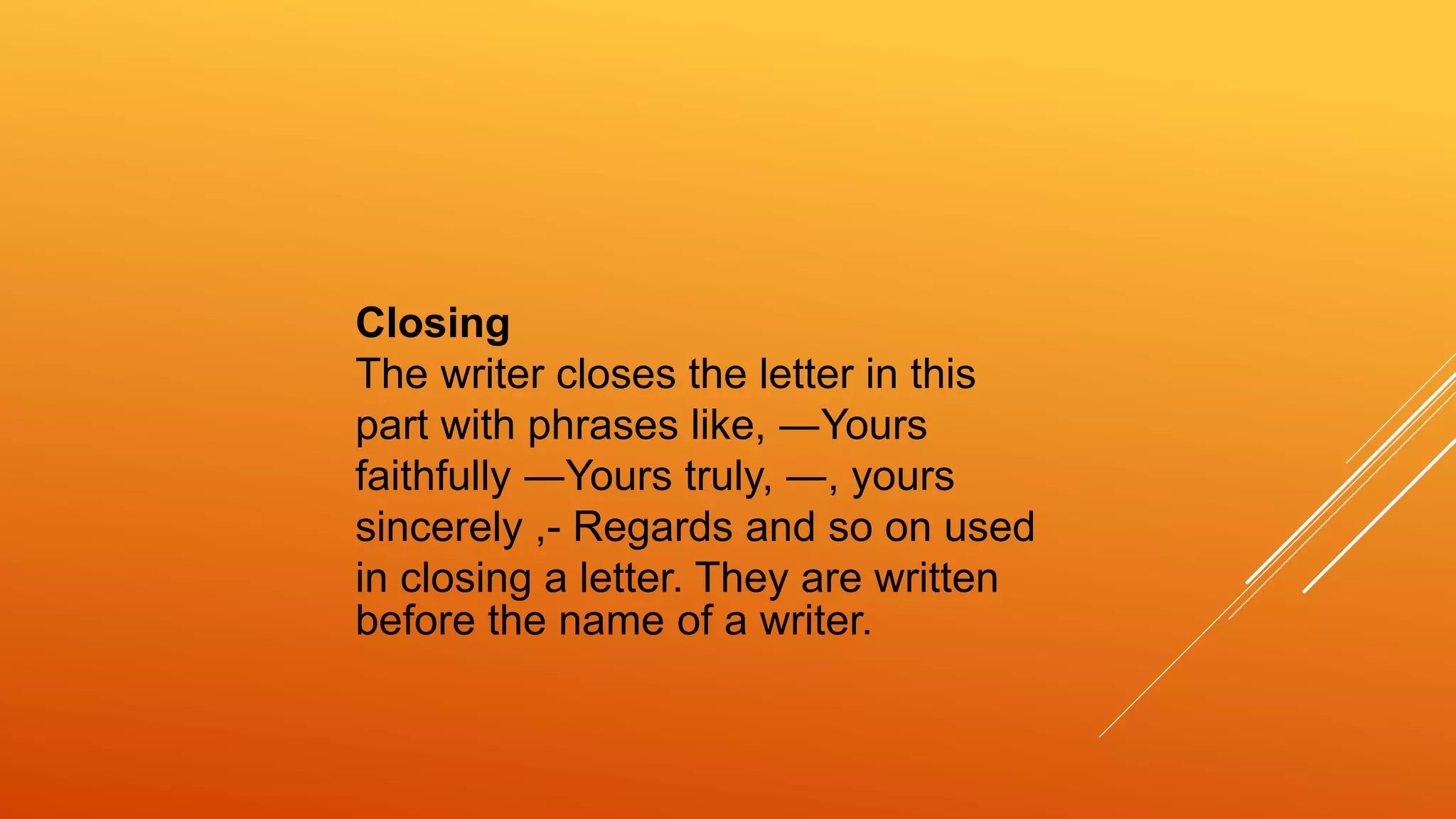 formal letter slides | PPTX