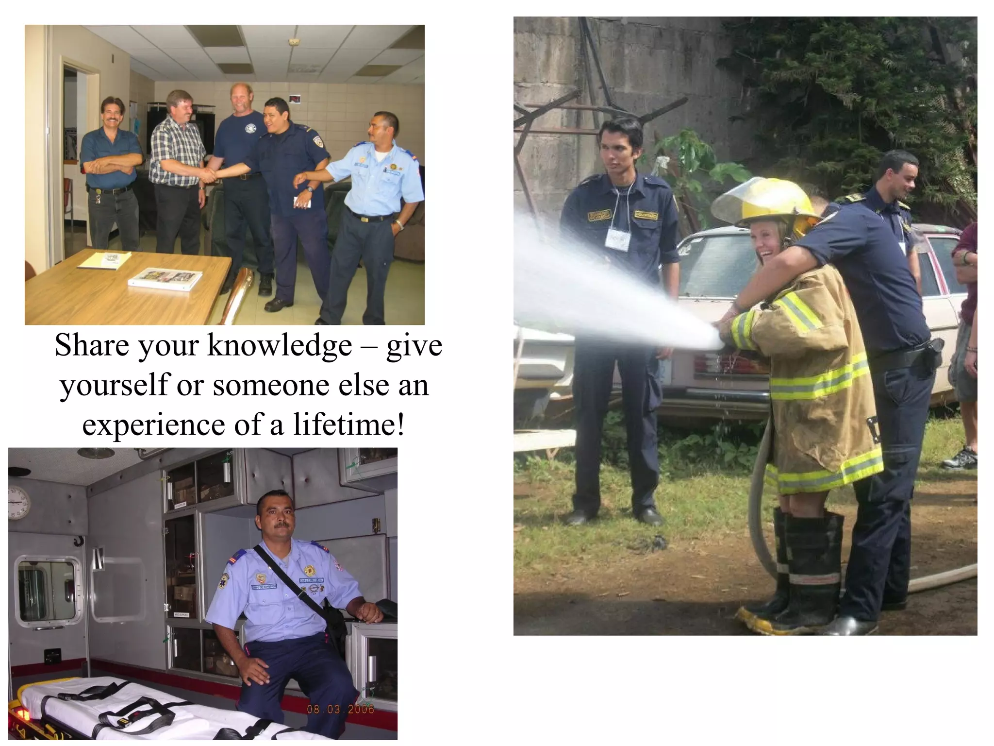 Share your knowledge – give
yourself or someone else an
experience of a lifetime!

 