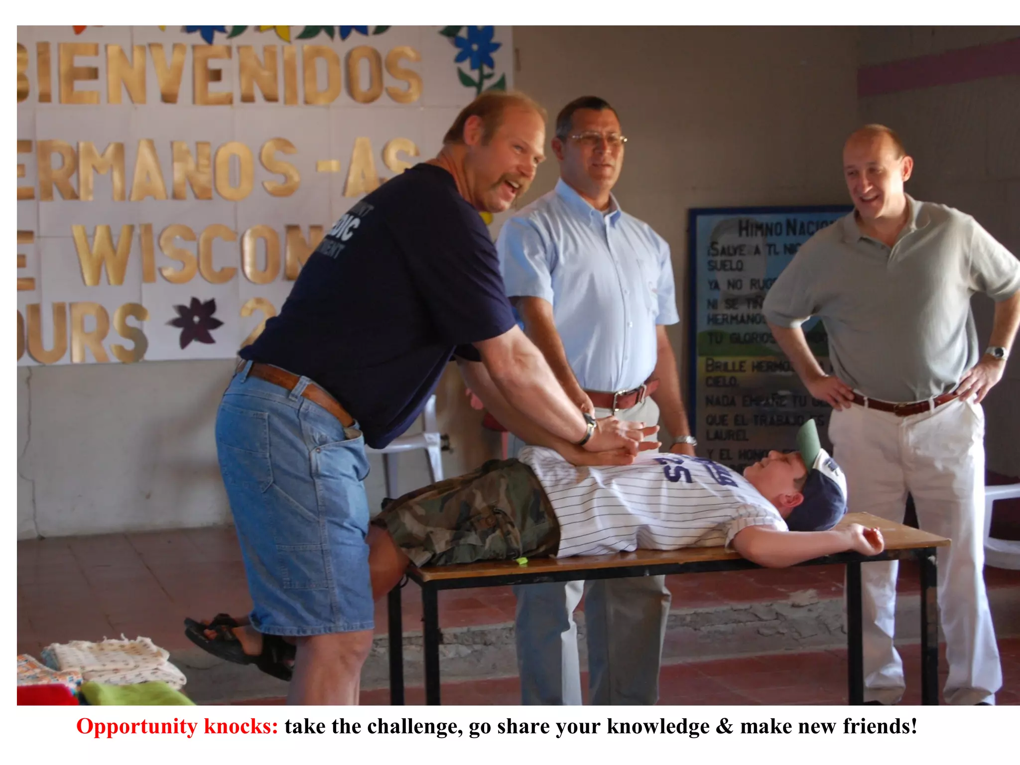 Opportunity knocks: take the challenge, go share your knowledge & make new friends!

 