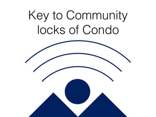 Key to Community
locks of Condo
 