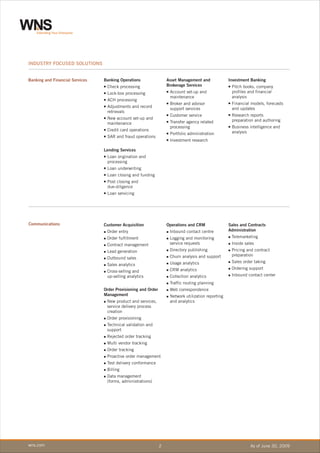 WNS Factsheet | PDF