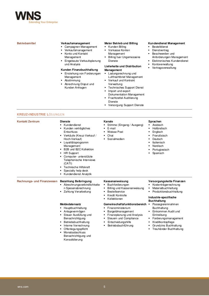 Wns Corporate German Factsheet