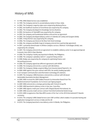 Wns Holdings Company Profile & Swot | PDF