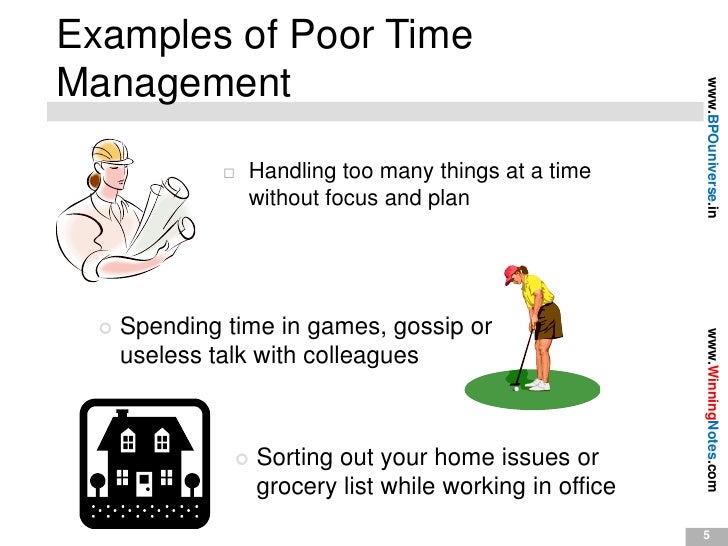 time management skills example