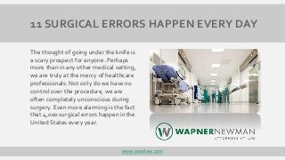 11 SURGICAL ERRORS HAPPEN EVERY DAY
The thought of going under the knife is
a scary prospect for anyone. Perhaps
more than...
