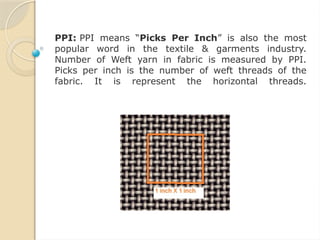 Picks Per Inch W&NWT Chapter-1 Introduction .pptxdjdjfd | PPTX