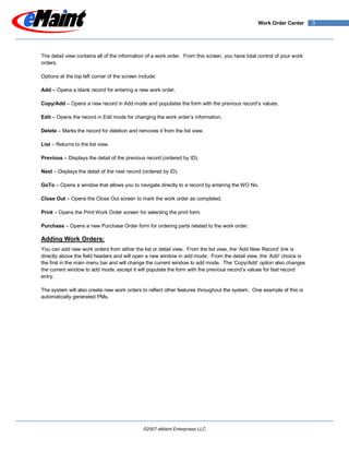 Work Order Basics | PDF