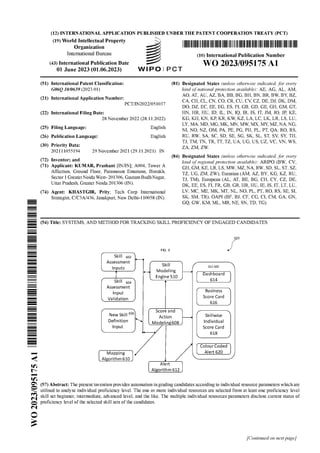 International Patent WO2023095175 - SYSTEMS, AND METHOD FOR TRACKING SKILL PROFICIENCY OF ENGAGED CANDIDATES.pdf