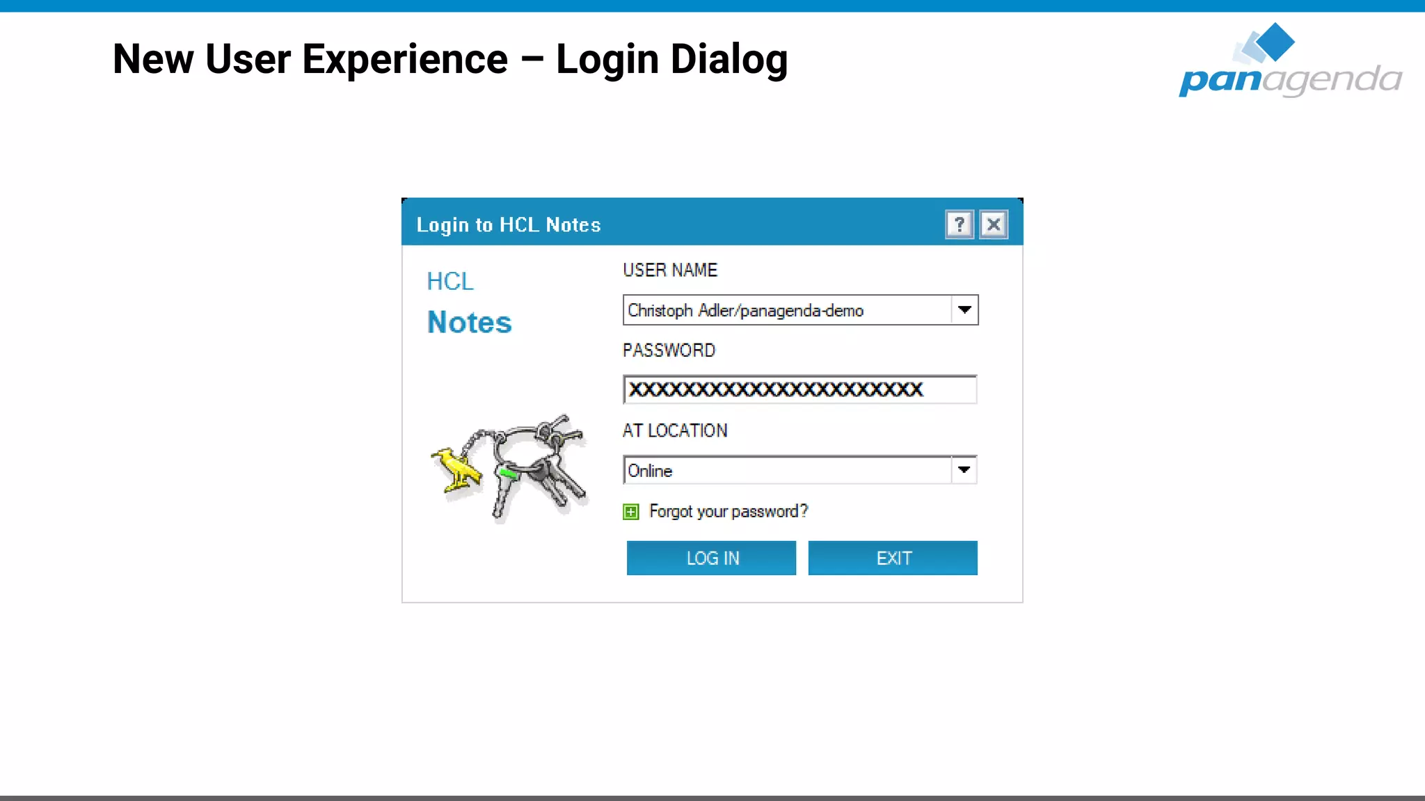 New User Experience – Login Dialog
 