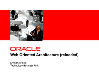 Web Oriented Architecture (reloaded) Emiliano Pecis Technology Business Unit 
