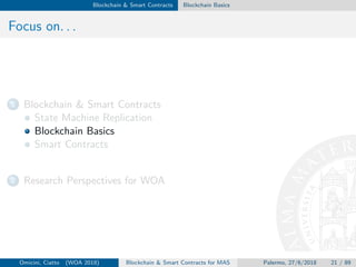 Blockchain & Smart Contracts Basics and Perspectives for MAS | PDF