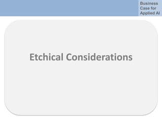 Business
Case for
Applied AI
Etchical Considerations
 