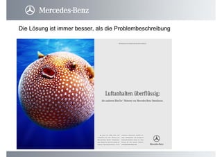 Die Lösung ist immer besser, als die Problembeschreibung
 