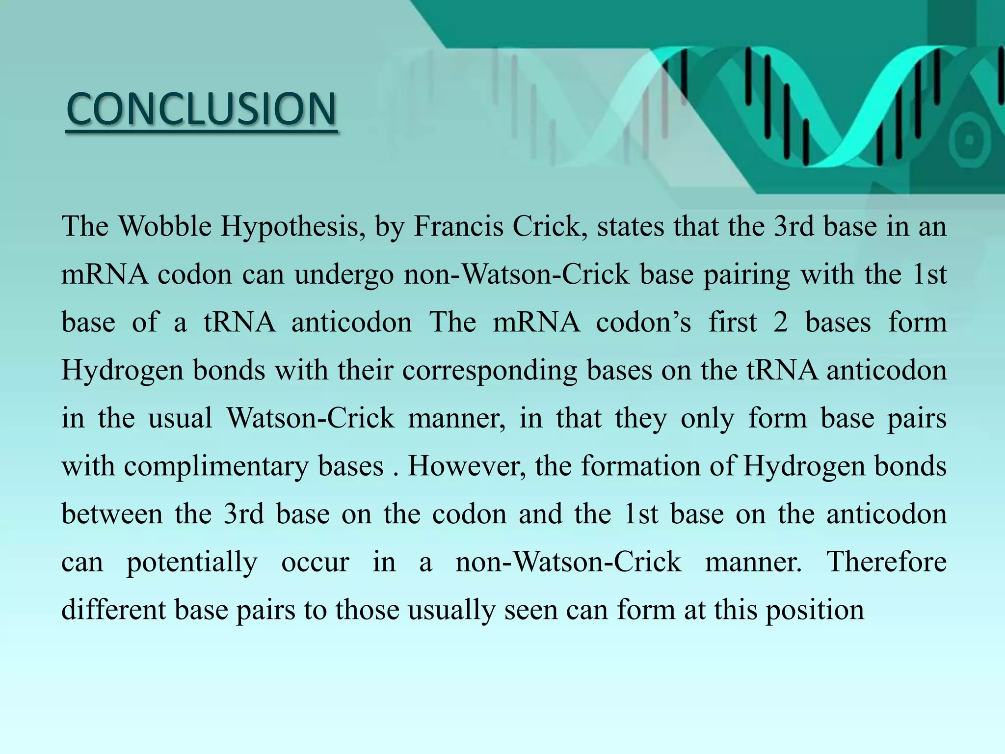 Wobble hypothesis | PPTX