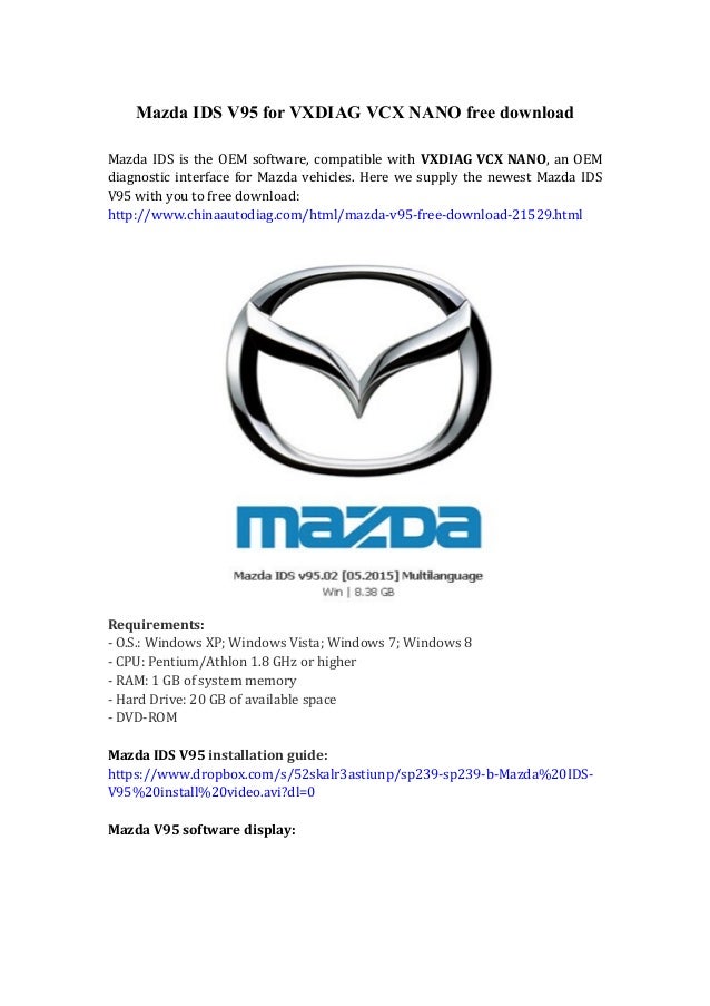 Как установить mazda ids