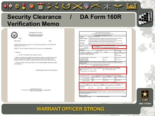 wo brief 2013_new da form 160 r