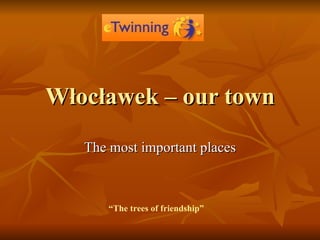 Włocławek – our town T he mos t  important places “ The trees of friendship” 