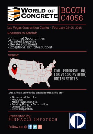 Pinnacle Infotech in World of Concrete 2016