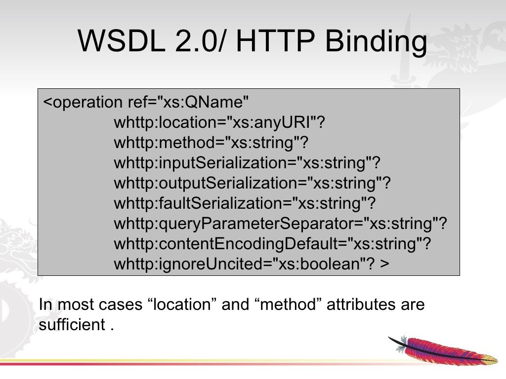 WSDL 2.0/ HTTP Binding