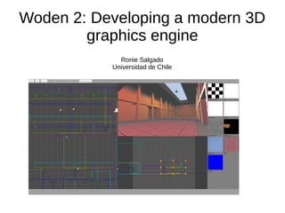Woden 2: Developing a modern 3D
graphics engine
Ronie Salgado
Universidad de Chile
 