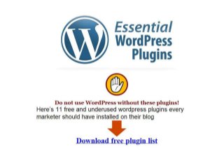 Wordpress For Beginners- Get Free 11 Plugins