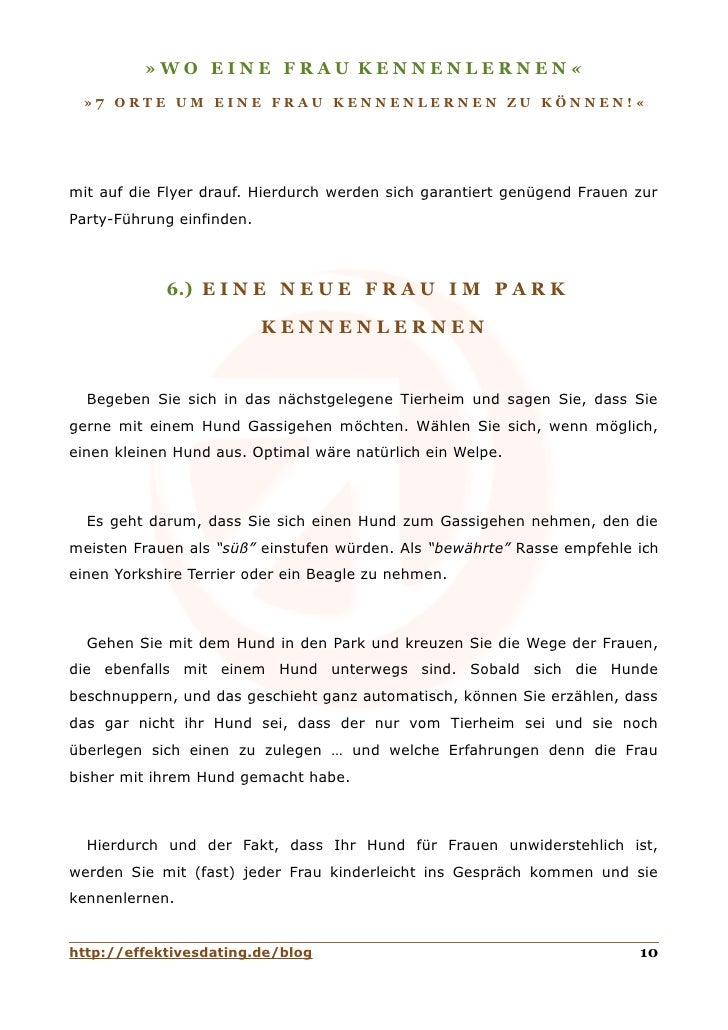 Wo eine frau kennenlernen