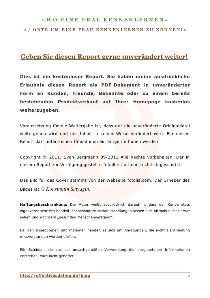 Frauen kennenlernen orte