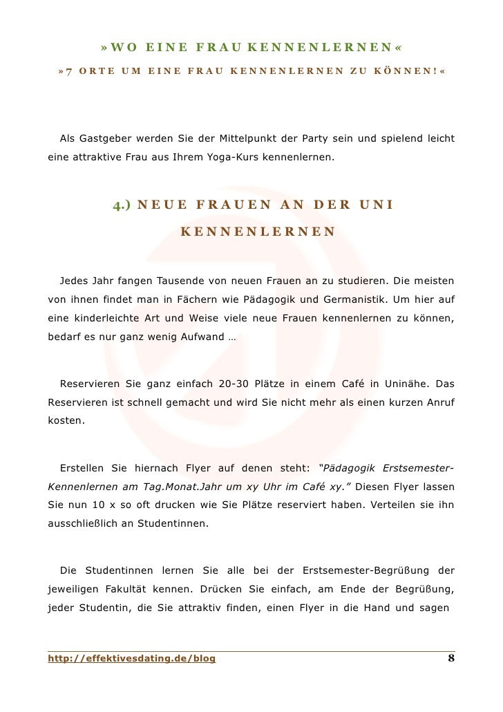Frauen kennenlernen orte