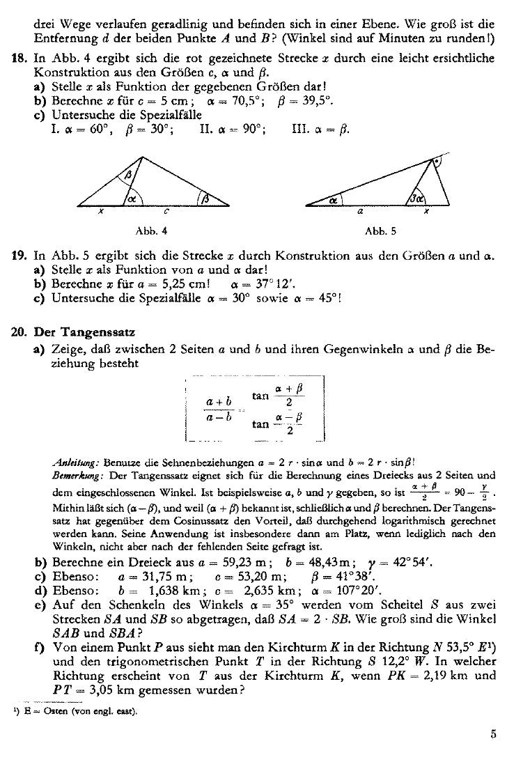 Woerle k. 200 aufgaben aus der trigonometrie mit loesungen 1963