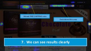 7. We can see results clearly
Decluttered this area
Moved FREE SHIPPING note
 