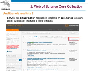 Guardar articles a Mendeley
2. Web of Science Core Collection
1. Marqueu els
documents que voleu
guardar i clicar Agregar
a la lista de marcados
2. A la Lista de registros marcados
escolliu el pas 3 Guardar en otros formatos
de archivo
3. A la pantalla següent escolliu BibTex,
envieu el fitxer i, a Mendeley,fer Add Files
 