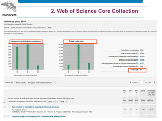 Crear informe de cites
2. Web of Science Core Collection
 