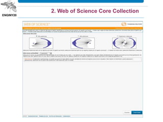 2. Web of Science Core Collection
Cita documents:
-En la bibliografia
-Referències a peu de
pàgina
-Referències dins el text
Hi ha documents que el
citen:
-En la bibliografia
-Referències a peu de
pàgina
-Referències dins el text
Línia del temps
- +
 