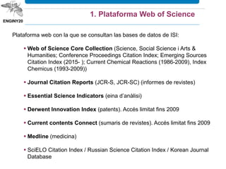 1. Plataforma Web of Science
 