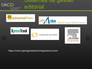 Sistemas de gestão
editorial
https://orcid.org/organizations/integrators/current
 