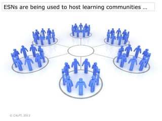ESNs are being used to host learning communities …
© C4LPT, 2013
 