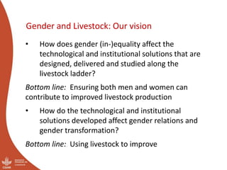 Moving up the livestock ladder: Gender and equity