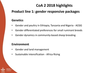 Moving up the livestock ladder: Gender and equity