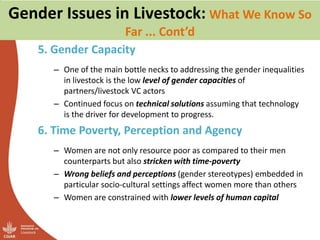 A literature review on gender in livestock  research in Ethiopia