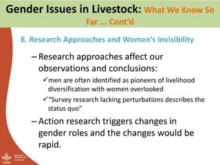 A literature review on gender in livestock  research in Ethiopia