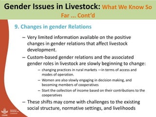 A literature review on gender in livestock  research in Ethiopia