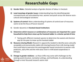 A literature review on gender in livestock  research in Ethiopia