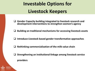 A literature review on gender in livestock  research in Ethiopia