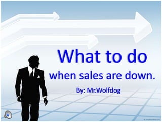 What to do
when sales are down.
     By: Mr.Wolfdog
 