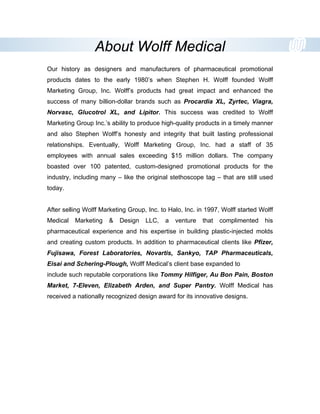 Wolff Medical Marketing Sales Collateral | PDF