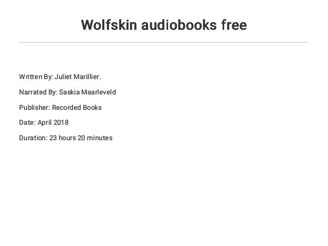 Wolfskin Audiobooks Free
