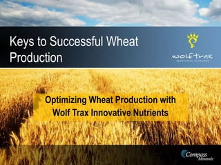 Keys to Successful Wheat
Production
Optimizing Wheat Production with
Wolf Trax Innovative Nutrients
 