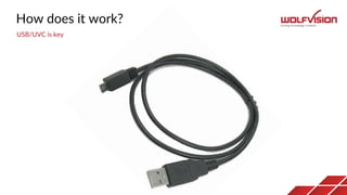 How does it work?
USB/UVC is key
 